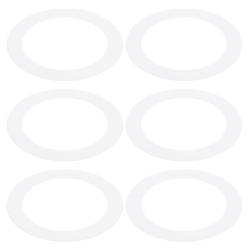 Image of PATIKIL Goof Rings Inner Diameter 4.53 inch, Outer Diameter 6.3 inch, 6 Pcs Metal Goof Rings Cover Recessed Light Trim for Ceiling Wall Fixtures Can Lighting Down Light LED, Matte Finish White