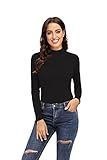 LUYIQANU Women's Long Sleeve Slim Fit Mock Turtleneck Basic Stretchy Lightweight Layer Tops (Large,...