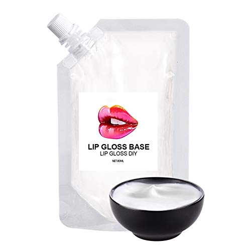 Onkessy Lip Gloss Base Primer for DIY Lip Gloss Make Your Own Lip Gloss DIY Handmade Lip Gloss Glaze Gel Waterproof Non-Stick Cup 50/80ML