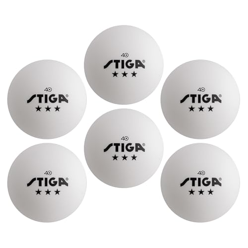 Image of STIGA 3-Star Table Tennis Balls, (6-Pack)