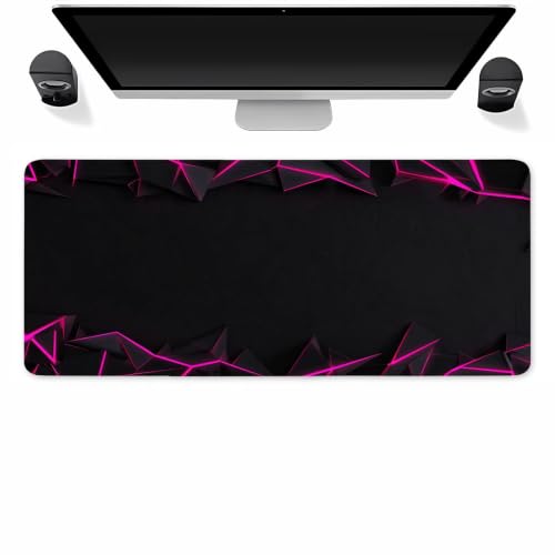 Grand tapis de souris de bureau violet et noir 1200 x 600 x 3mm pour PC