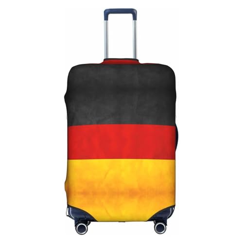Germany Flag Print Travel Elastic Suitcase Luggage Baggage Cover Protector, Washable And Anti-Scratch