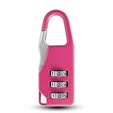 Candado de viaje pequeño con combinación de 3 dígitos de seguridad para diario, hogar, gimnasio, escuela, maletas, cremalleras, pequeño