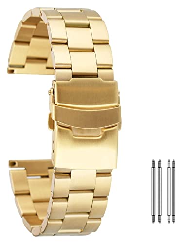 Sangle acier inoxydable 22mm 20mm bracelet montre métal pour le bureau et sport