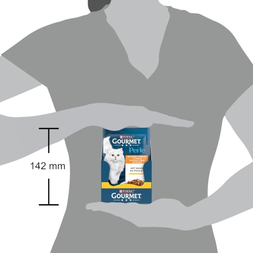 GOURMET Perle Erlesene Streifen, Katzenfutter nass, mit Huhn, 26 x 85g
