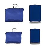 Incluye x2 tamaños de fundas de maleta resistentes al agua con tela irrompible de tamaño mediano o grande. Ideal para aeropuertos, trenes, coches y medios de transporte. No gaste dinero en más maletas y ahorra con una buena funda.