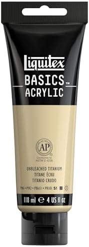 Liquitex BASICS Acrylic Paint, 4-oz tube, Unbleached Titanium