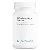 Supersmart - Bifidobacterium Longum (BB536) 6 Billion CFU per Day - Probiotics & Prebiotics Supplement | Non-GMO & Gluten Free - 60 DR Capsules