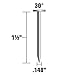 Metabo HPT Strap Tite Nails | 1-1/2 In. x.148 | Electro Galvanized | Smooth Shank | Heat Treated Steel | 3,000 Count | 17124HPT