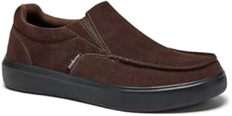 OrthoComfoot Men's Orthopedic Slippers Walking Shoes with Arch Support: Slip On Loafers for Plantar Fasciitis, Casual Flat Feet Hook and Loop Mule Clogs for Foot and Heel Pain Relief