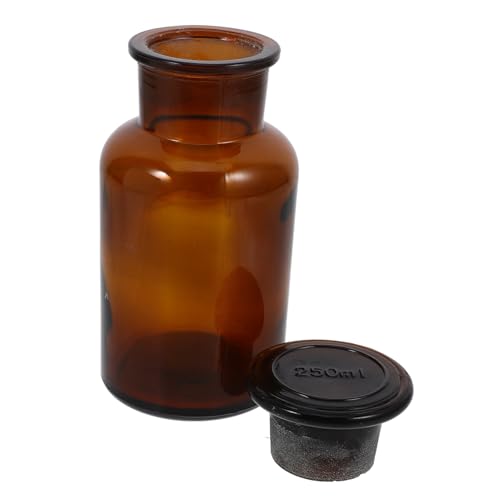 Unomor Wide Mouth Glass Reagent Bottle Borosilicate Laboratory Storage Bottle with Ground Stopper for Safe Chemical Use and Precise Dispensing Labs