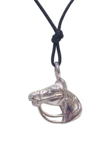 Pendentif cheval argent 925 équitation collier ras-du-cou petit modèle fermoir chaîne argentée