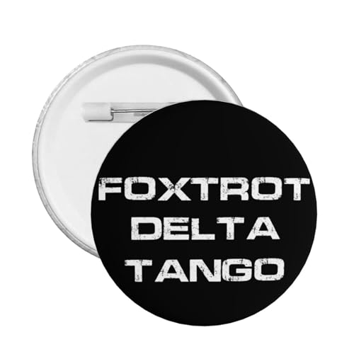 Foxtrots Delta Tango Buttons Round Pins Button Brooch Decors 1 Pc