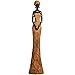 CASA FEBUS - Golden African Woman Sculpture, Maasai Lady Figurine, Statue Decor Collectible Art Piece 4" X 17"