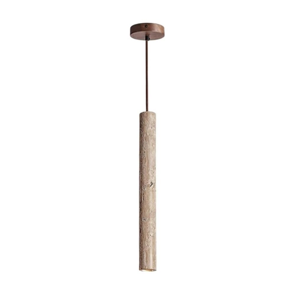 Lámpara colgante japonesa Wabi-Sabi lineal de travertino 6000K