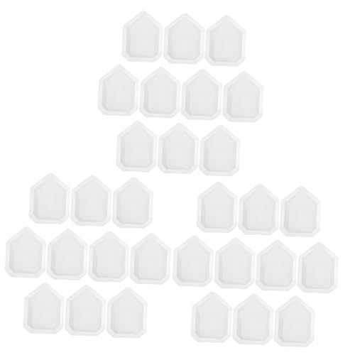 VILLFUL 30 Pcs Weighing Vessel Weighing Vessel Sample Plates Small Weighing Trays Balance Weighing Pans Measuring Weigh Boats Labs Supplies Weighing Plate Sample Weighing Tray Plastic