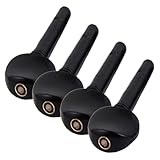 QUMIIRITY 4個 バイオリンペグ チューナーキー 交換用チューニングペグ ウードのチューニングペグ ヴァイオリンの微調整ペグ ヴァイオリンのチューニングペグ ウード部品 黒檀 Black