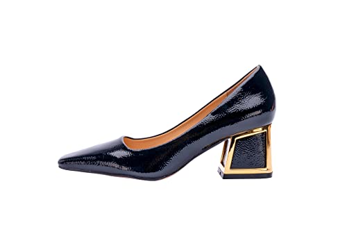 Ninety Union Blink Square Toe Pump On A Architectural 2.5 Inch Heel