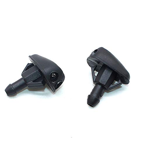 Cestval Wiper Nozzle Windscreen Washer Jet Nozzle Water Spray Jets Glass Sprinkler Parts 2 Pcs Black
