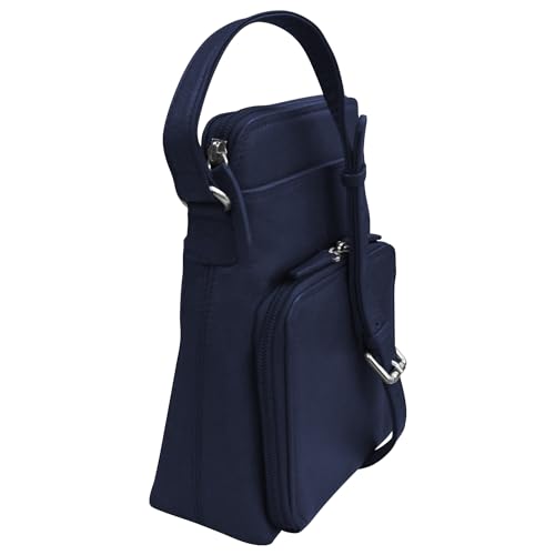 Image of ili New York Genuine Leather Crossbody Bags for Women - Premium RFID Blocking Shoulder Bag Organizer with Adjustable Strap