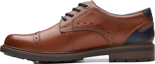 Image of Clarks - Mens Un Shire Vibe Shoes, Color Tan Combi, Size: 9.5 W US