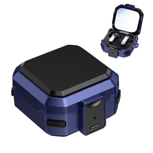 For Galaxy Buds4 / Buds4 Pro ��p �ی�P�[�X PC+TPU 360 �x�S���ʕی� �ϏՌ� ���h�~ �����h�~ ���b�N�@�\�t�� ���C�����X�[�d�Ή� LED ���F�� �J���r�i�t�� �g�ѕ֗� �C���z���P�[�X�J�o�[