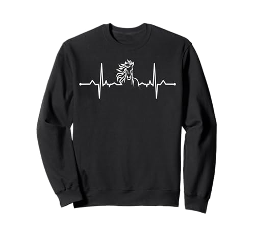 Horse Heartbeat Tshirt - Maglietta per amanti dei cavalli Horse Girl Felpa