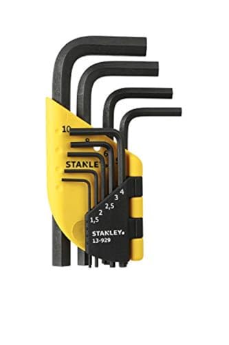 STANLEY 1-13-929 Jeu De Clés Mâles Courtes Sur Support 1.5-10Mm Fabriquées En France - Acier Au...