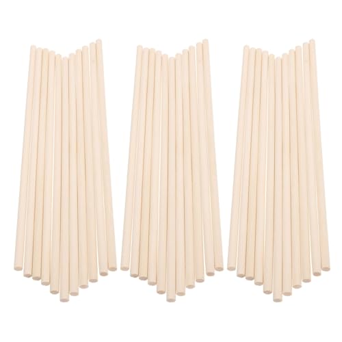 POPETPOP Palitos de Madera Redondos sin Terminar 300X5 MM 150 Unidades Varillas Artesanales Naturales para Manualidades Tacos de Madera para Bricolaje y Proyectos Creativos