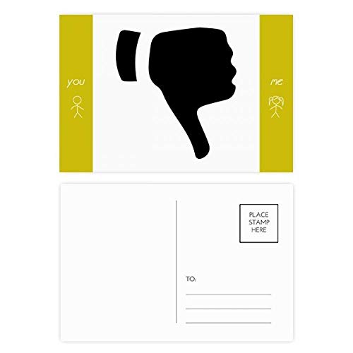 Carte postale Merci style silhouette ridicule pour briser la monotonie des courriers