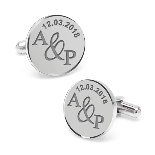 Mancuernillas personalizadas grabadas para hombre miniatura 1