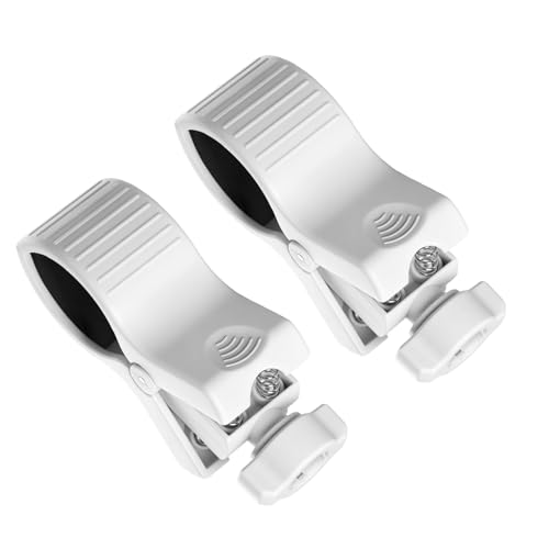 WKabnkn 2 clips para micrófonos de 17 mm, montaje ajustable de 32 a 68 mm de ancho, se adapta a dispositivos universales como ventilador de mano para coche