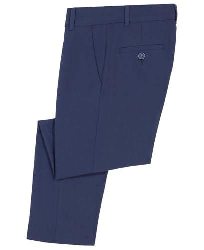 Image of Calvin Klein Boys Flat-Front Bi-Stretch Dress Pant, Straight Leg Fit, Belt Loops & Front Pockets