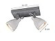 Trio Leuchten Balken Concrete 802500278, Metall, Schirm Beton, 2 x GU10, Grau