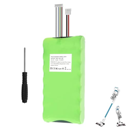 3000mAh 25.2V Replacement battery for EUREKA RapidClean Pro Lightweight Cordless Vacuum Cleaner