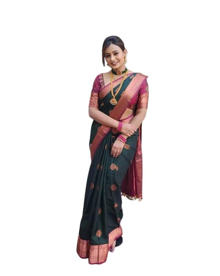 Image of Flosive Women's Cotton Saree With Blouse Piece