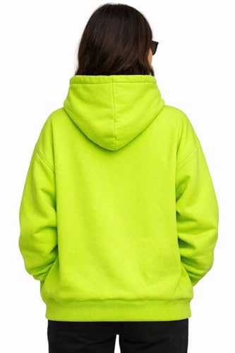 Image of RodZen Cotton Fleece Oversized /Loose Fit Hooded Sweatshirt Full Sleeves Solid Jumper Hoodie for Women /Girls