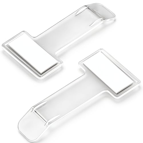 LIIMZII 2 Pcs Car Transparent Vehicle Windscreen Parking Ticket Clip Self-Adhesive Bill Holder Windshield Permit Pass Gadget Tickets Clips with Adhesive Pads Tax Disc Holder for Truck Caravan