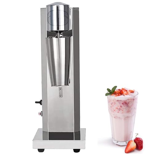 Batidora Comercial de 150W para Milkshake, Mezclador Eléctrico 18000RPM con Vaso de Acero Inoxidable 800ml, Licuadora de Alta Velocidad 2 Velocidades para Batidos, Shakes de Proteína y Cócteles