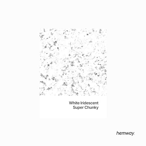 Eco Friendly Biodegradable Glitter, Pearl White, Super Chunky (1/8" 0.125" 3mm) - Image 2