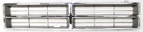 Evan-Fischer Grille Insert Compatible with 1986-1990 Dodge D250 Chrome Plastic