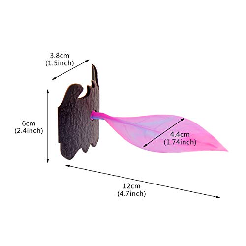 Saim Betta Bed Leaf Rubber Safe And Non-Toxic Betta Hammock Toys Aquarium Plants Multiple Colour Simulating Betta's Natural Habitat, Give The Fish A Comfortable Rest Environment Pink #TOP1