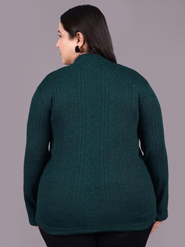 Image of HIFZAA Plus Size Sweater for Womens Woolen Full Sleeve Cardigan 3XL 4XL 5XL 6XL