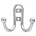 Liberty Hardware B46115Z-CHR-C Double Prong Robe Hook with Ball End, Polished Chrome