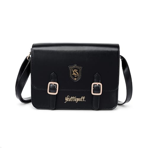 Image of MINISO Harry Potter Preppy Style Crossbody Bag for Women, Lightweight Travel Shoulder Bag, Sling Bag (Black)