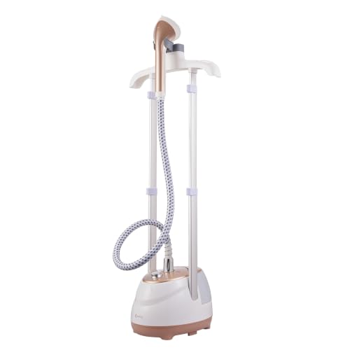 HAPAIS Steamer for Clothes 1800W Professional Garment Steamer 30s Heat-Up 2-in-1 Flat & Hanging 2L Detachable Water Tank 60-Min Steam 10 Fabric Modes Leak-Proof for Suits & Delicate Fabrics