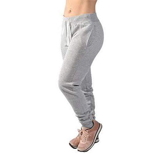 Calça Feminina Ribanaa Bolso Elástico Cintura Barra barbante Cor:Preto;Tamanho:GG