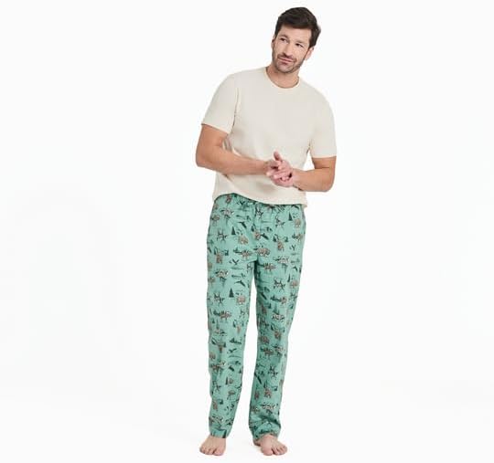 Life is Good. Men's Classic Sleep Pant, Granite Green, X-Large - Image 5