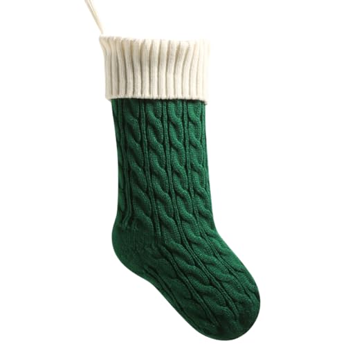 Meioro Medias de Navidad de 46CM, Calcetín de Navidad Colgar Grandes Calcetines Navideños de Punto para niños, Chimenea Medias Colgantes para Decoración de Fiestas Familiares