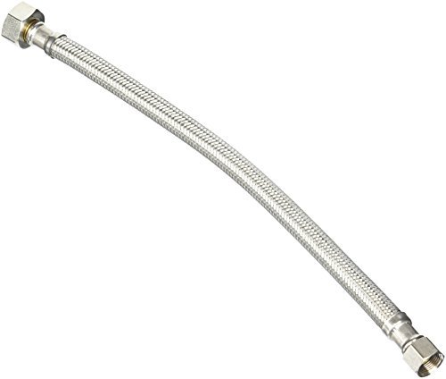 Everflow suministros 27136-nl sin plomo grifo de acero inoxidable trenzado línea de suministro con IPS de 1/2 "y 3/8" conector de compresión